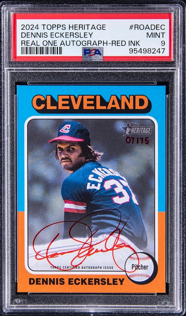 2024 Topps Heritage Real One Dennis Eckersley Autograph Red Ink #ROADEC card image