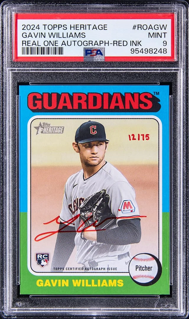 2024 Topps Heritage Real One Gavin Williams Autograph #ROAGW card image