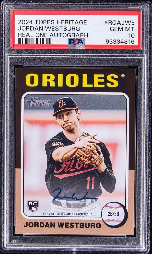 2024 Topps Heritage Real One Jordan Westburg Autograph #ROAJWE card image