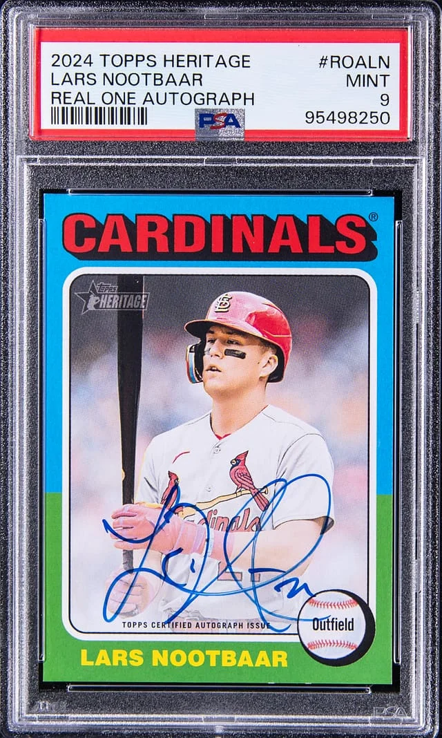2024 Topps Heritage Real One Lars Nootbaar Autograph #ROALN card image