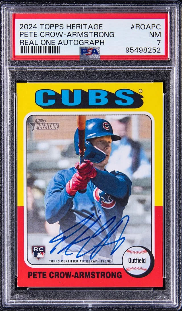 2024 Topps Heritage Real One Pete Crow-Armstrong Autograph #ROAPC card image