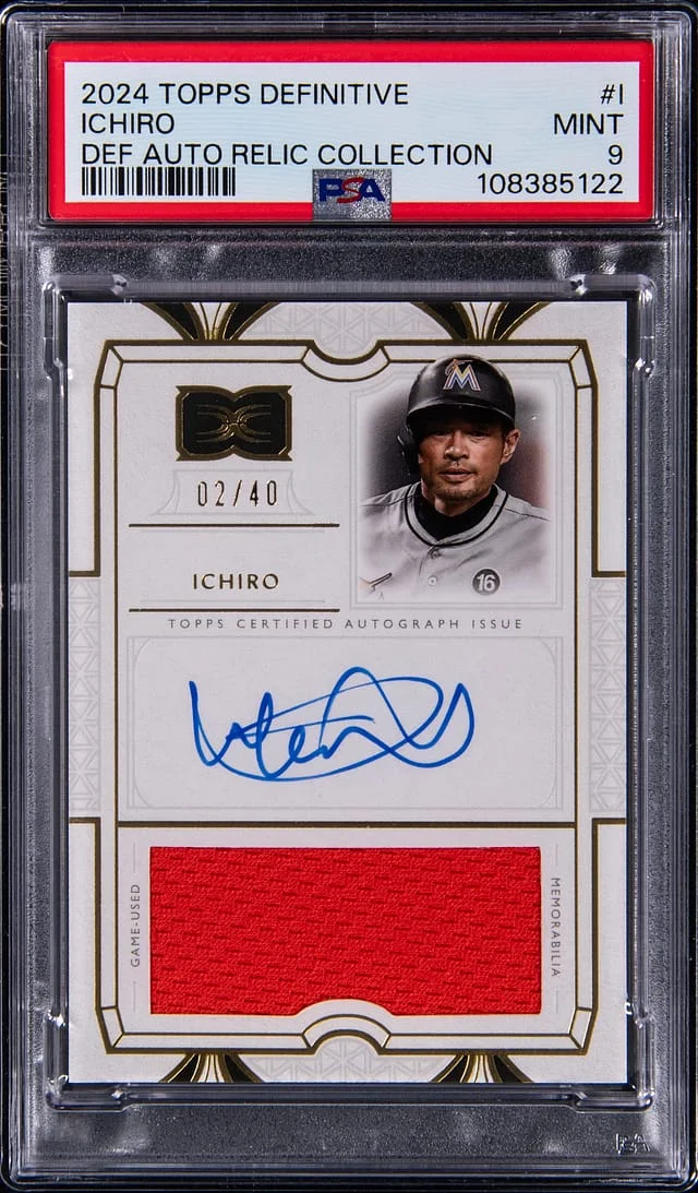 2024 Topps Ichiro Definitive Collection Definitive Autograph Relic Collection #DARC-I card image