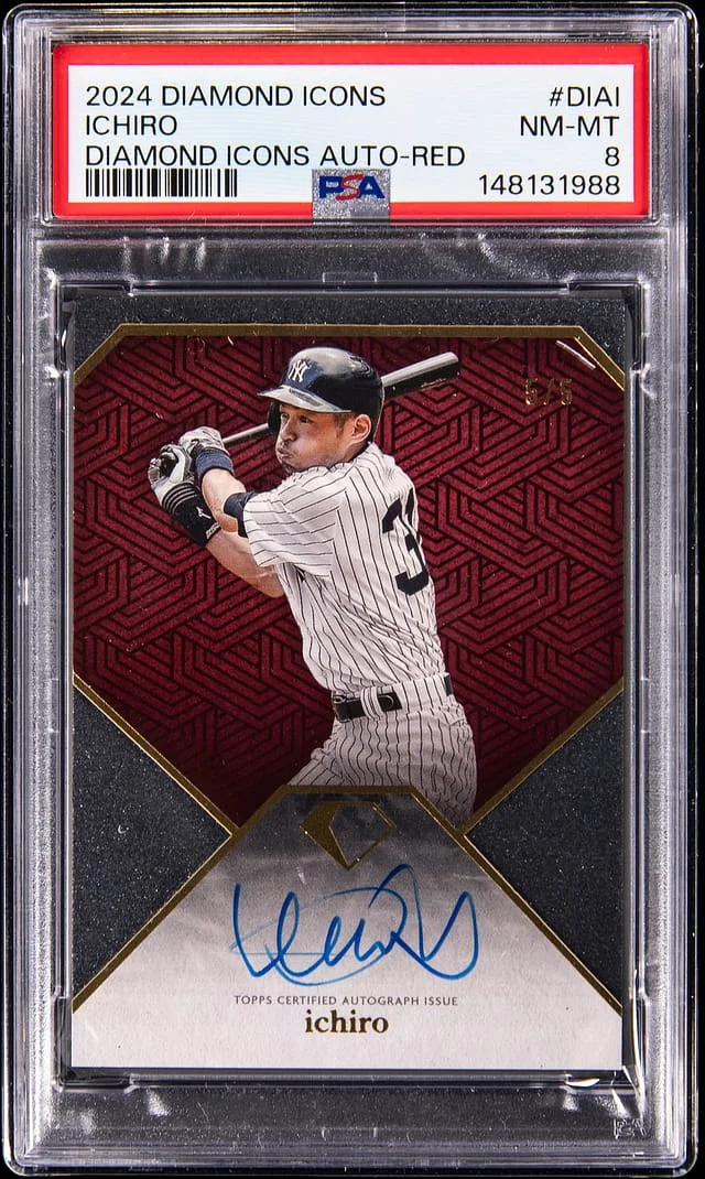 2024 Topps Ichiro Diamond Icons Autograph Red #DIA-I card image