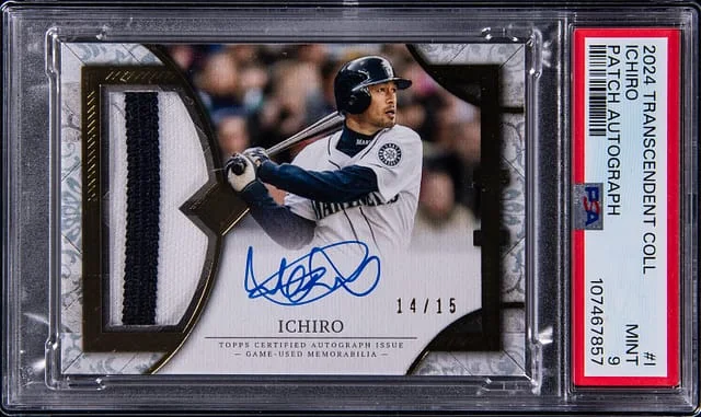 2024 Topps Ichiro Transcendent Collection Patch Autograph #TCPA-1 card image
