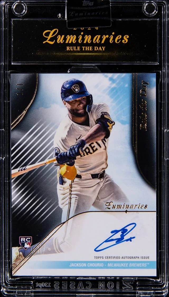 2024 Topps Jackson Chourio Luminaries Rule The Day Autograph Black #RD-WL card image