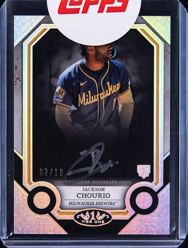 2024 Topps Jackson Chourio Tier One Autographs Holo Silver Foil #T1A-JC card image