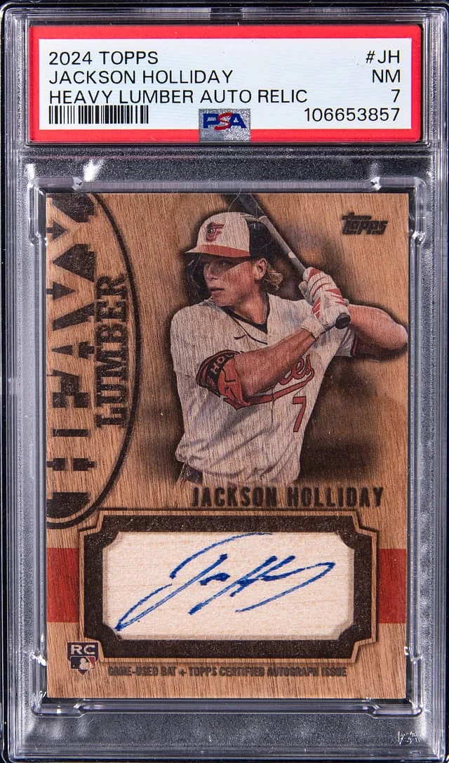 2024 Topps Jackson Holliday Heavy Lumber Autograph Relic #HLAU-JH card image