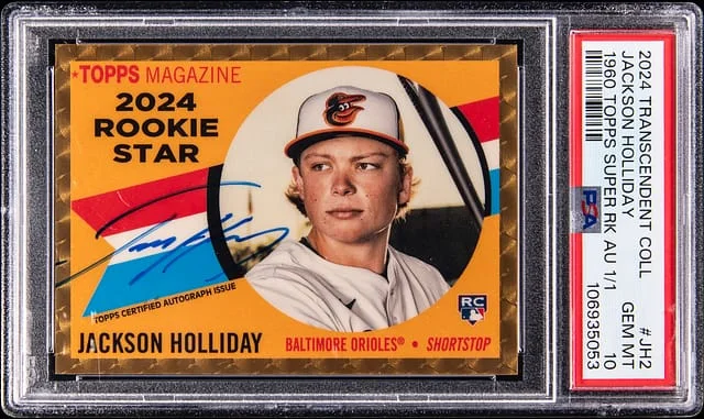 2024 Topps Jackson Holliday Transcendent Collection 1960 Topps Super Autograph 1/1 #RSSA-JH2 card image