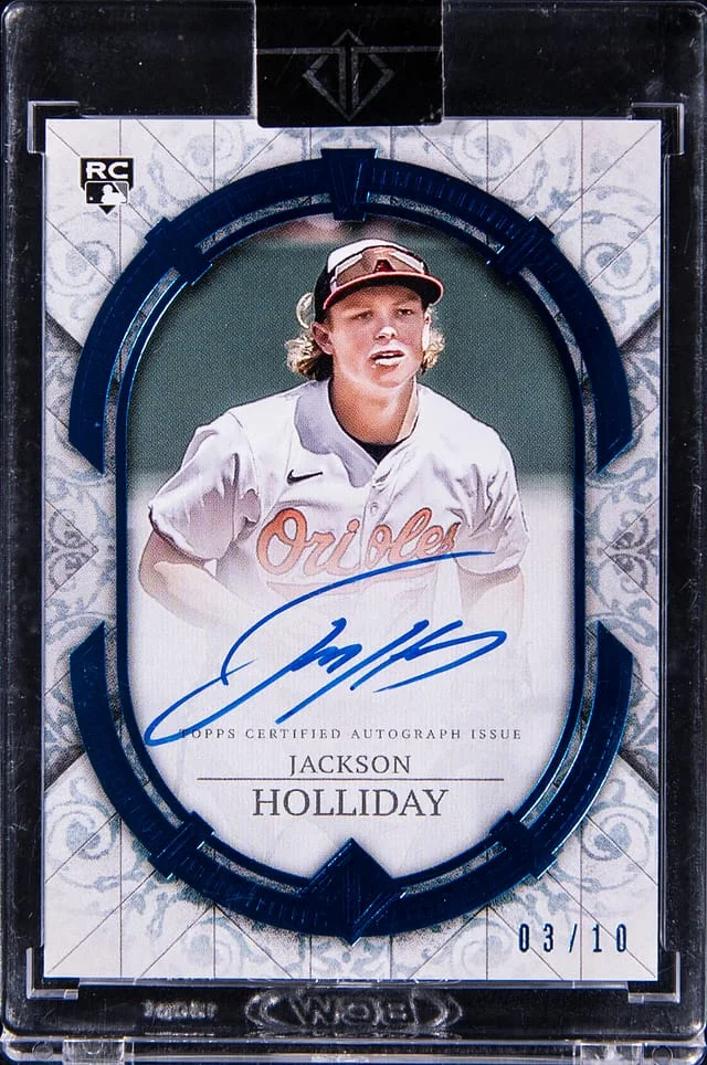 2024 Topps Jackson Holliday Transcendent Autograph Blue #TCA-JH card image