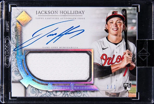 2024 Topps Jackson Holliday Transcendent Collection Autograph Relic Variation #TCAR-JH card image