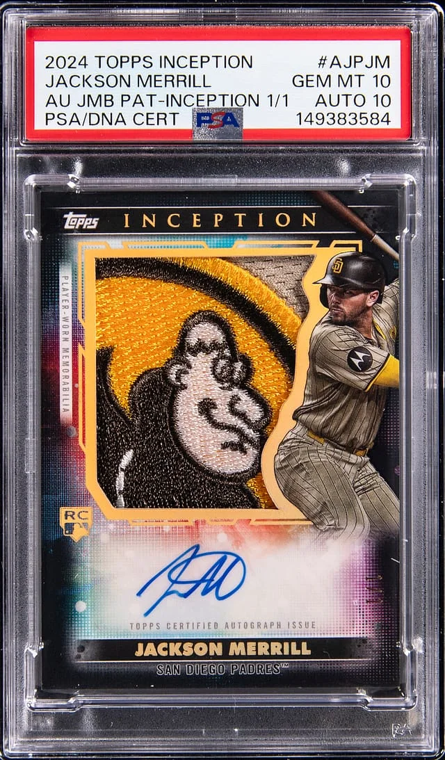 2024 Topps Jackson Merrill Inception Autographed Jumbo Patch Inception #AJP-JM card image
