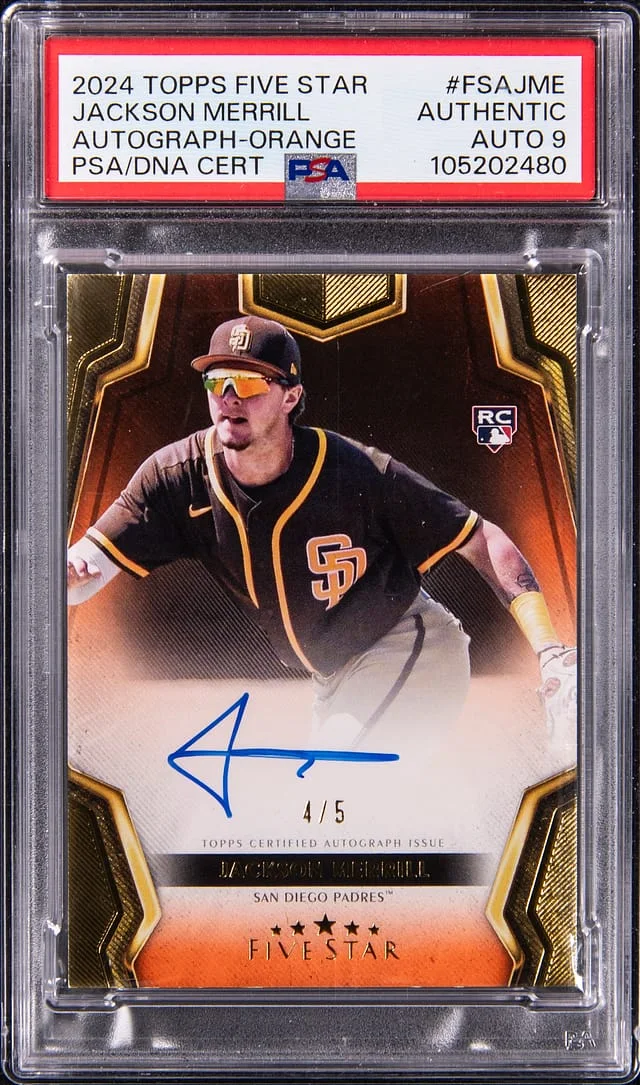 2024 Topps Jackson Merrill Five Star Autographs Orange #FSA-JME card image
