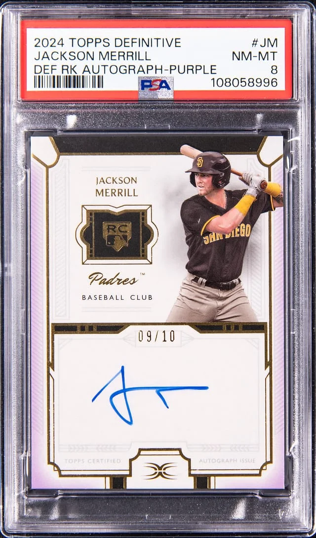 2024 Topps Jackson Merrill Definitive Definitive Autograph Green #JM card image