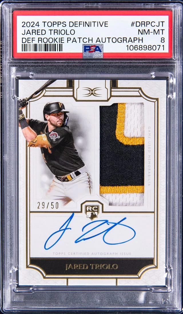 2024 Topps Jared Triolo Definitive Collection Patch Autograph #DRPC-JT card image