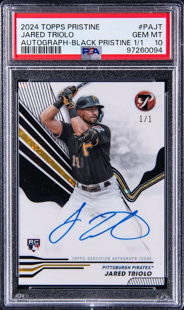 2024 Topps Jared Triolo Pristine Autograph Black Pristine #PA-JT card image