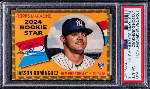 2024 Topps Jasson Dominguez Transcendent Collection 1960 Topps Super Autograph #60RSSA-JD card image