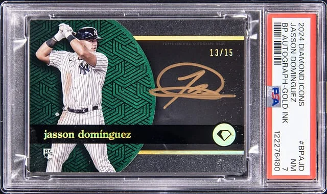 2024 Topps Jasson Dominguez Diamond Icons Black Polychromatink Autograph Gold Ink #BPA-JD card image