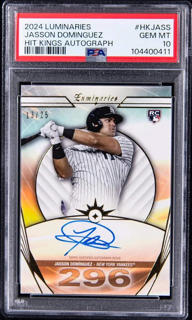 2024 Topps Jasson Dominguez Luminaries Hit Kings Autographs #HK-JASS card image