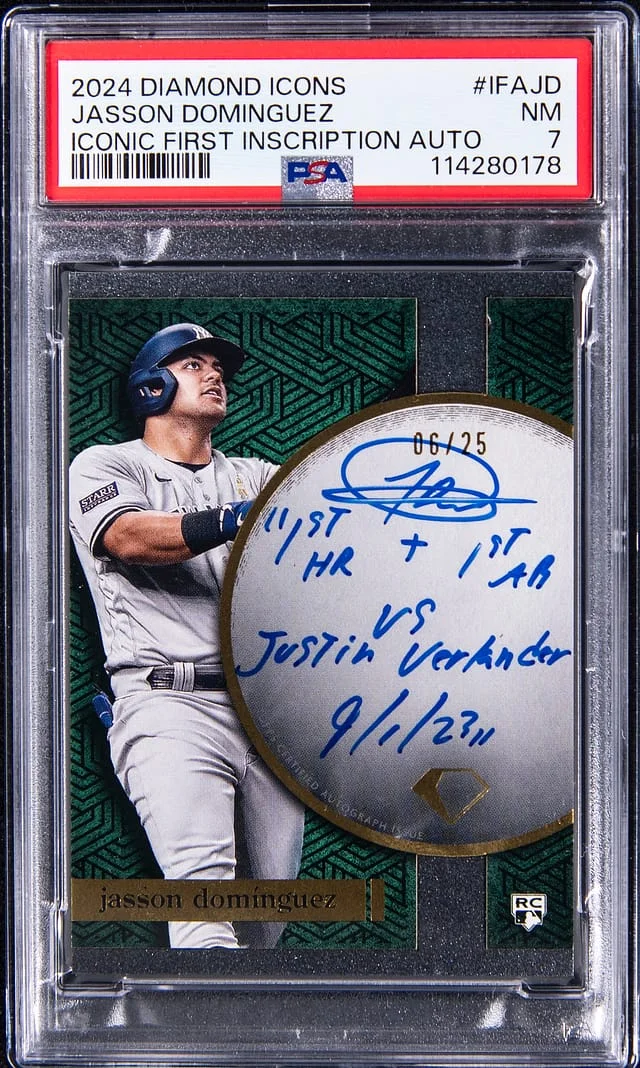 2024 Topps Jasson Dominguez Diamond Icons Iconic First Inscription Autograph Autograph #IFA-JD card image