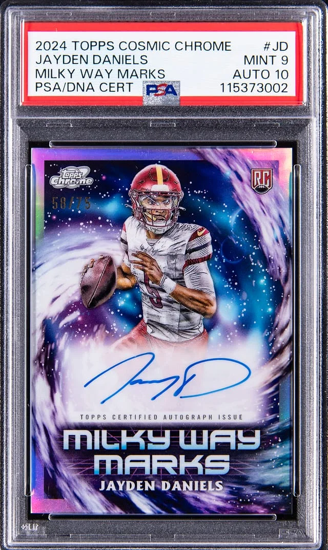 2024 Topps Jayden Daniels Cosmic Chrome Planetary Pursuit-Sun #JD card image