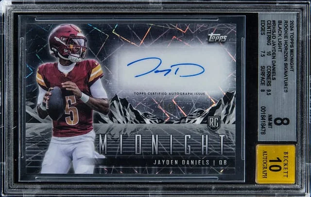 2024 Topps Jayden Daniels Midnight Horizon Signatures Black Light #RHS-JD card image