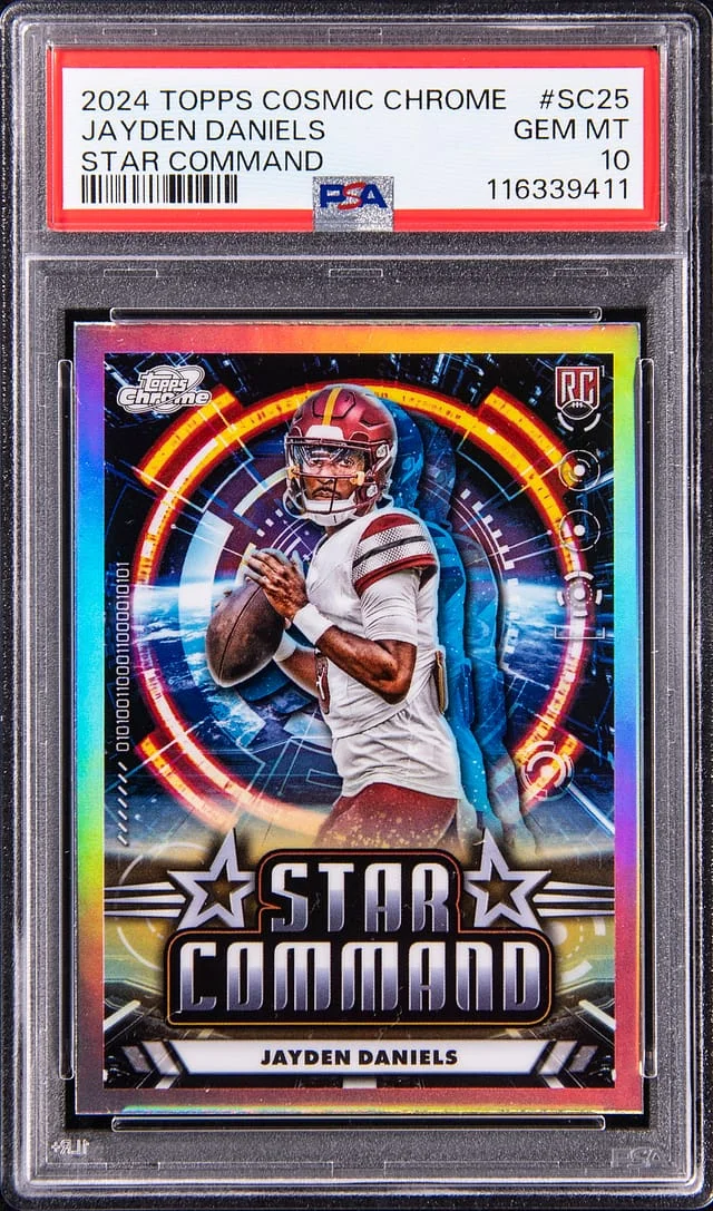 2024 Topps Jayden Daniels Cosmic Chrome Star Command #SC-25 card image