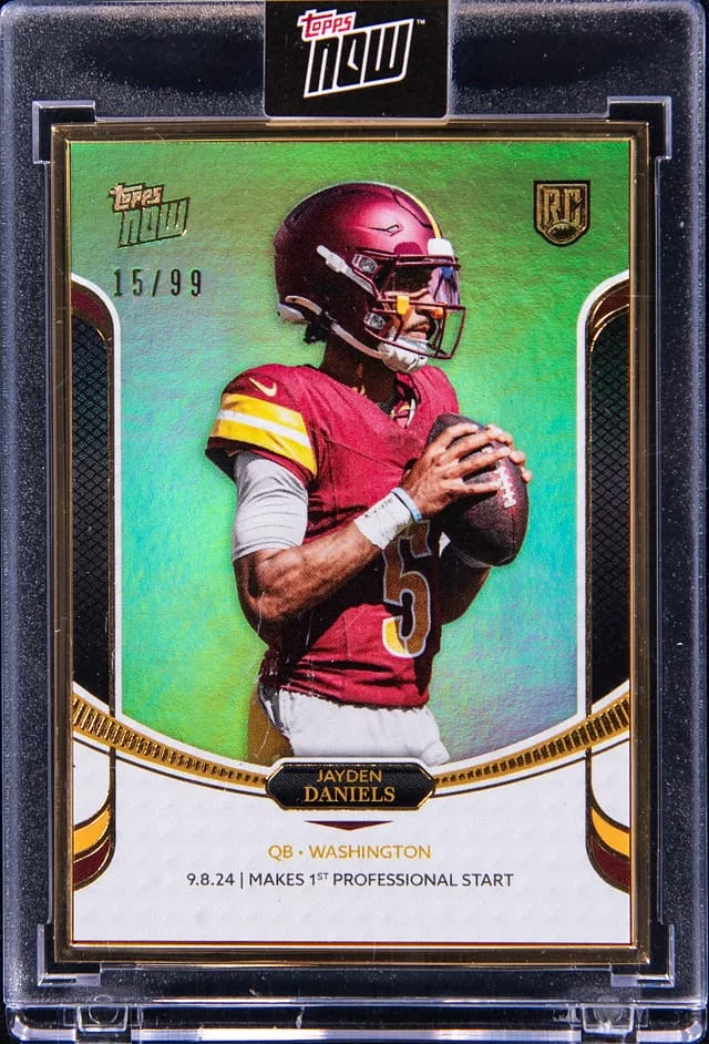 2024 Topps Jayden Daniels - Topps Encased Campaign Green #7 card image