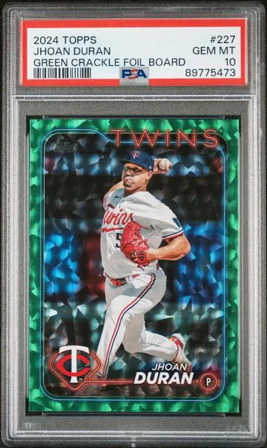 2024 Topps Jhoan Duran Green Crackle Foil Board #227 card image