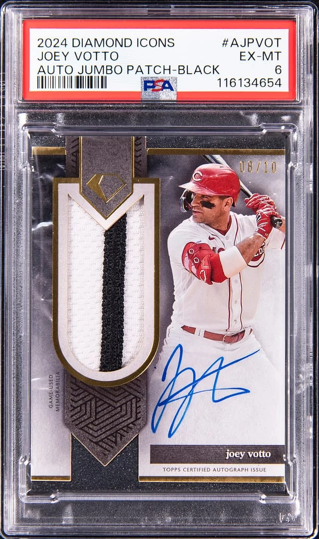 2024 Topps Joey Votto Diamond Icons Autograph Jumbo Patch Black #AJPVOT card image