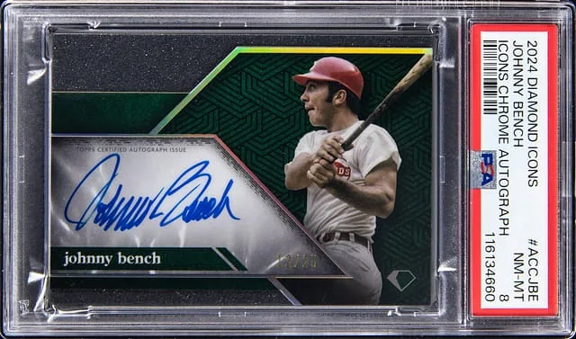 2024 Topps Johnny Bench Diamond Icons Icons Chrome Autograph #ACCJBE card image