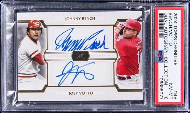 2024 Topps Johnny Bench/Joey Votto Definitive Collection Dual Autograph #DAC-BV card image