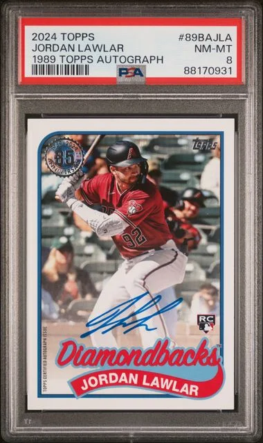 2024 Topps Jordan Lawlar 1989 Topps Baseball Autographs #89BAJLA card image