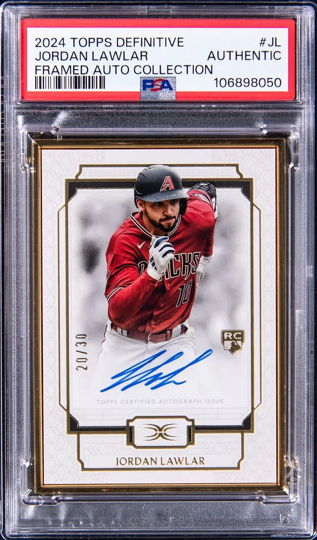 2024 Topps Jordan Lawlar Definitive Collection Framed Autograph #DCFA-JL card image