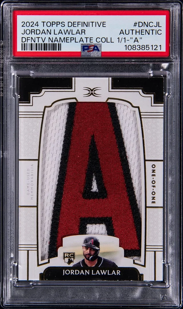 2024 Topps Jordan Lawlar Game-Used Definitive Collection Definitive Nameplate Collection #DNC-JL card image