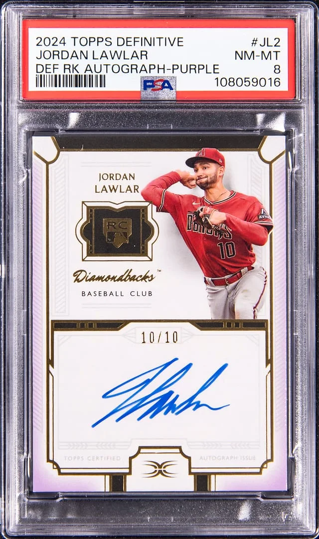 2024 Topps Jordan Lawler Definitive Definitive Autograph Purple #JL2 card image