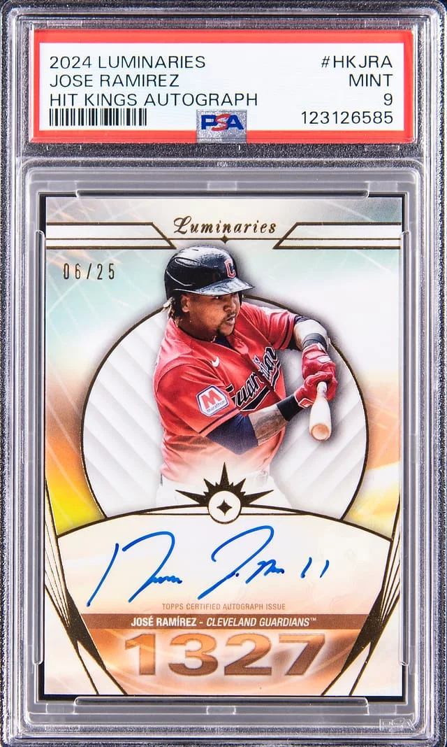 2024 Topps Jose Ramirez Luminaries Hit Kings Autograph #HK-JRA card image