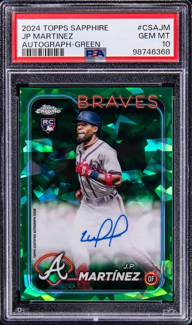 2024 Topps J.P. Martinez Sapphire Autograph Green #CSA-JM card image