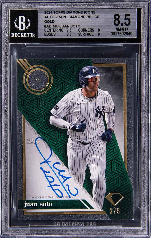 2024 Topps Juan Soto Diamond Icons Autograph Diamond Relic Gold #ADR-JS card image