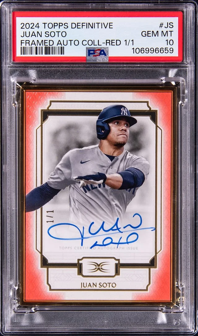 2024 Topps Juan Soto Definitive Collection Framed Autographs Red #DCFA-JS card image