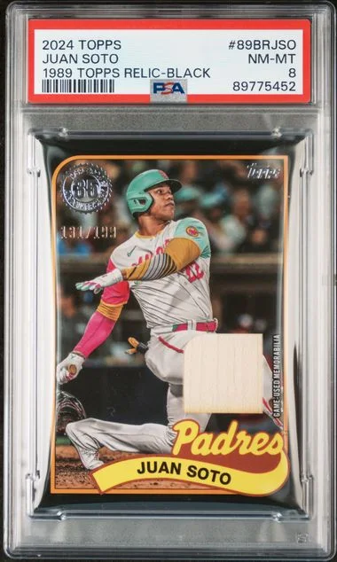 2024 Topps Juan Soto Game-Used 1989 Topps Baseball Relics Black #89BRJSO card image