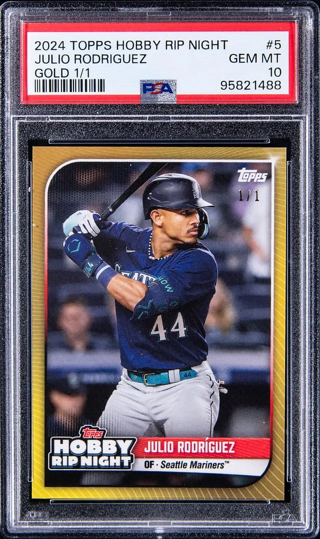 2024 Topps Julio Rodriguez Hobby Rip Night Gold #5 card image