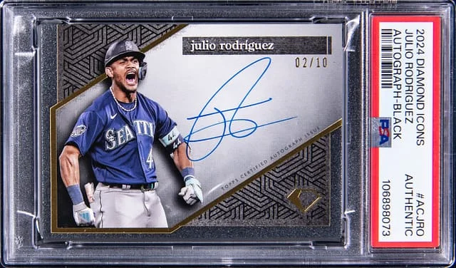 2024 Topps Julio Rodriguez Diamond Icons Autograph Black #AC-JRO card image