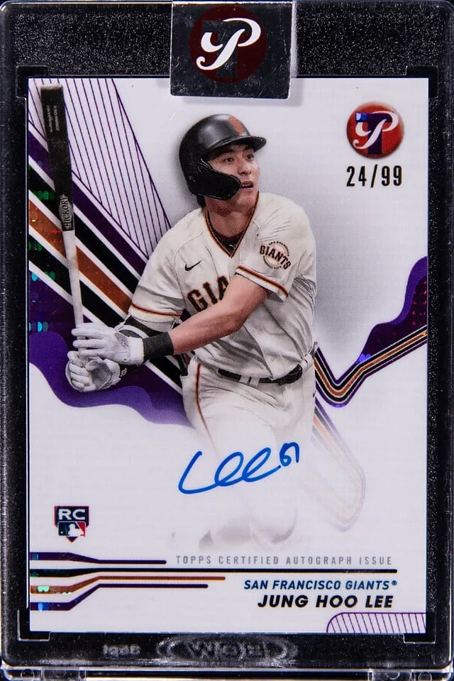 2024 Topps Jung Hoo Lee Pristine Autograph Purple Refractor #PA-JHL card image