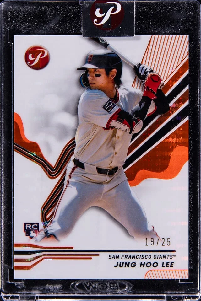 2024 Topps Jung Hoo Lee Topps Encased Pristine Orange Refractor #145 card image