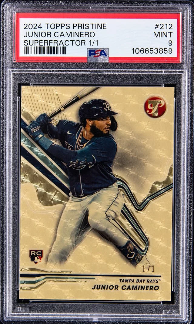 2024 Topps Junior Caminero Pristine SuperFractor #212 card image