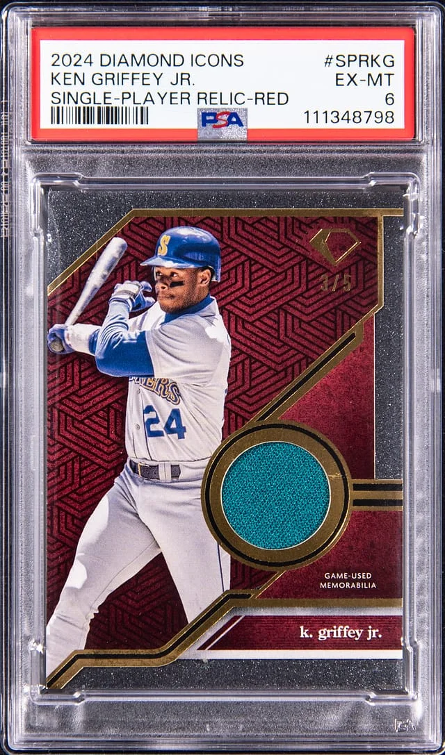 2024 Topps Ken Griffey Jr. Game-Used Diamond Icons Single Player Relic Red #SPRKG card image