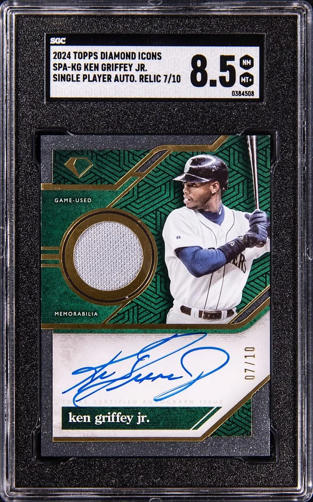 2024 Topps Ken Griffey Jr. Diamond Icons Single Player Autograph Relic #SPA-KG card image