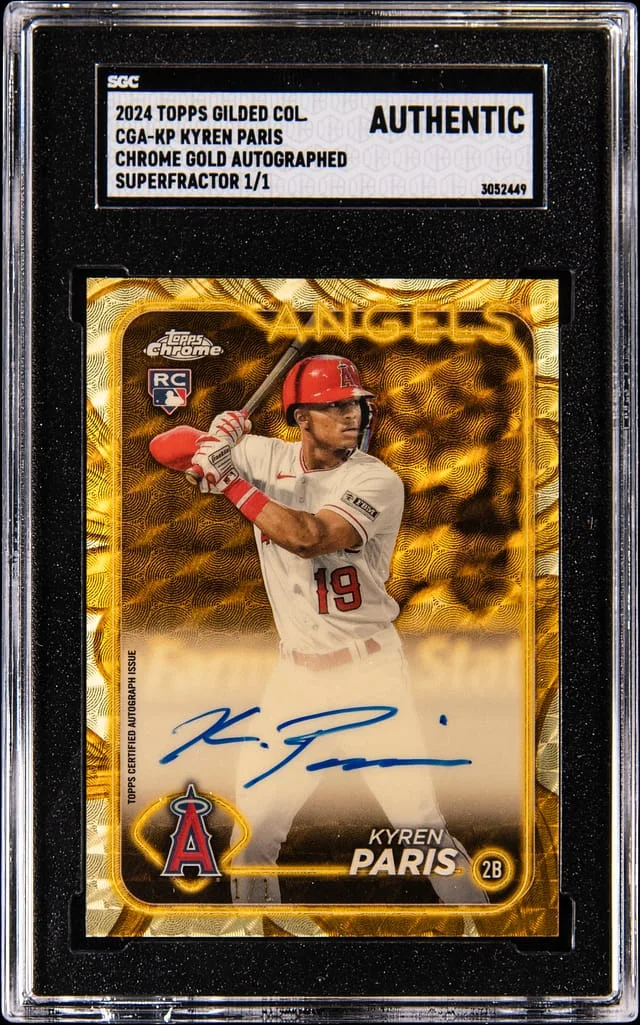 2024 Topps Kyren Paris Gilded Collection Chrome Gold Autographed Superfractor #CGA-KP card image