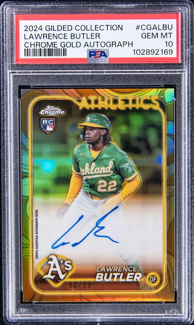 2024 Topps Lawrence Butler Gilded Collection Chrome Gold Autograph #CGA-LBU card image