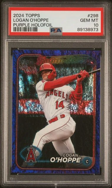 2024 Topps Logan O'Hoppe Purple Holofoil #298 card image